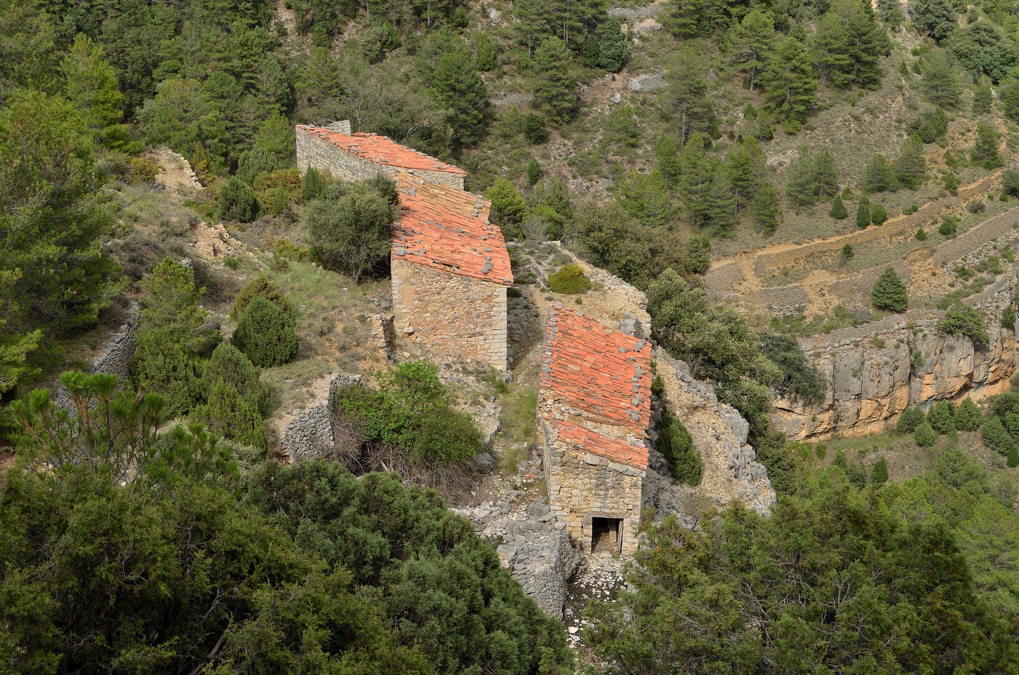 El mas Nou desde el Collet de les Creus
